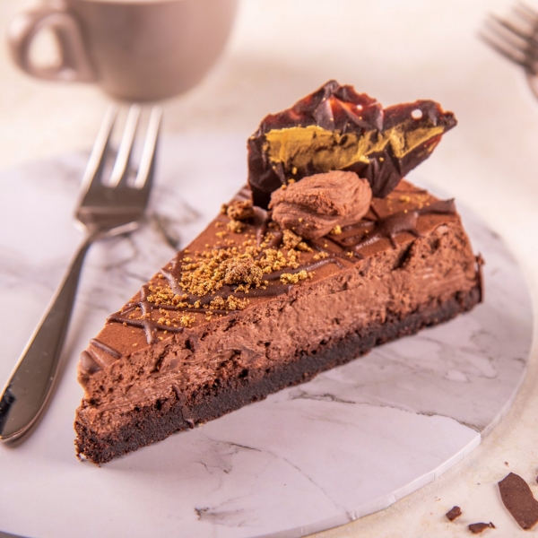 Chocolate Cheesecake Slice Dubai Keto Desserts UAE Low Carb No Sugar Healthy Delicious