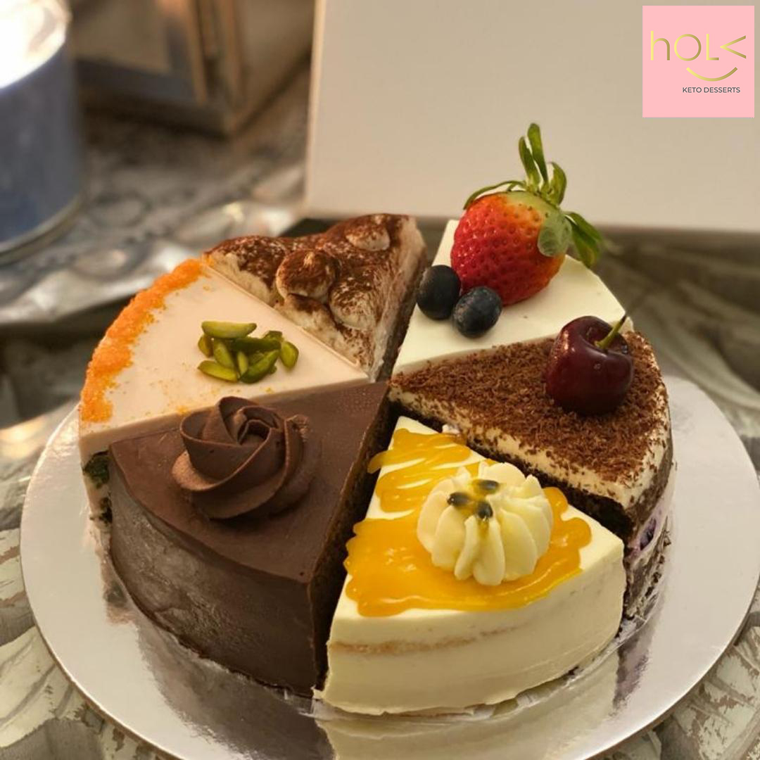 6 in 1 Healthy Cake Box hOLa Keto Desserts Dubai Abu Dhabi Sharjah Fujairah Al Ain UAE