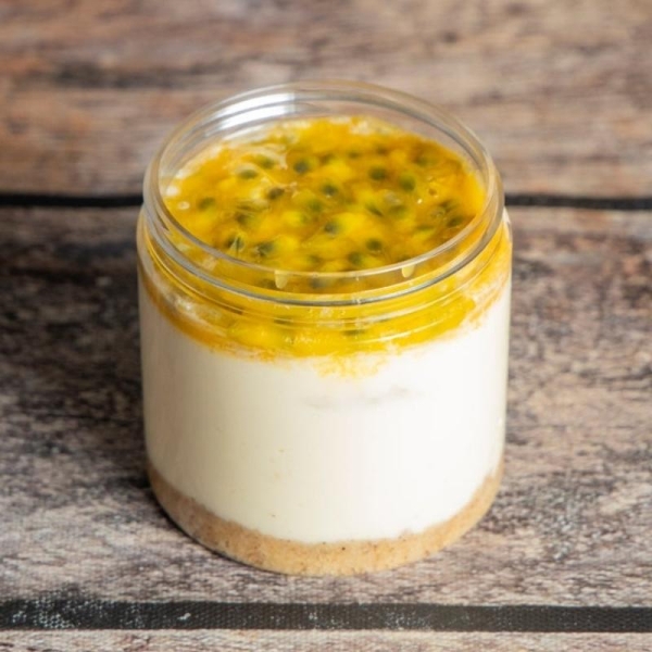 Passionfruit Cheesecake Jar hOLa Keto Desserts Dubai Abu Dhabi Sharjah Fujairah Ajman Al Ain UAE