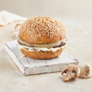 Mushroom Swiss Beef Burger Healthy Options by L hOLa Dubai Abu Dhabi Sharjah Fujairah Ajman Al Ain UAE