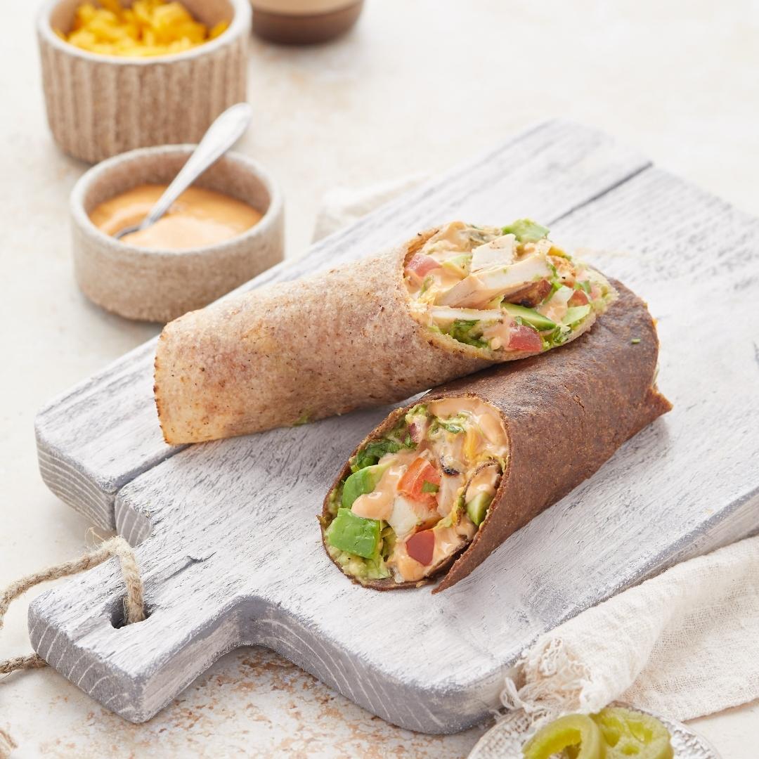 Mexican Grilled Chicken Wrap Healthy Options by L hOLa Dubai Abu Dhabi Sharjah Fujairah Ajman Al Ain UAE