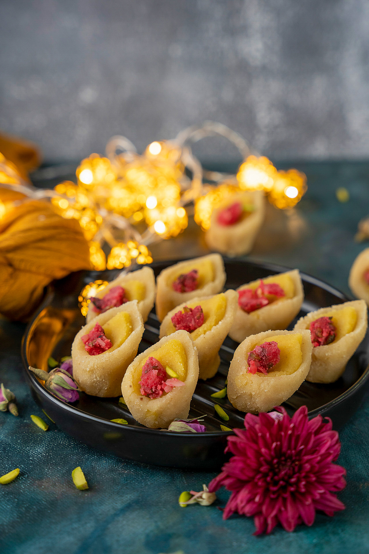 Almond Saffron Bud Diwali Mithai Indian Sweets by hOLa Keto Healthy Desserts Dubai Abu Dhabi Sharjah Al Ain Fujairah Ajman UAE 1