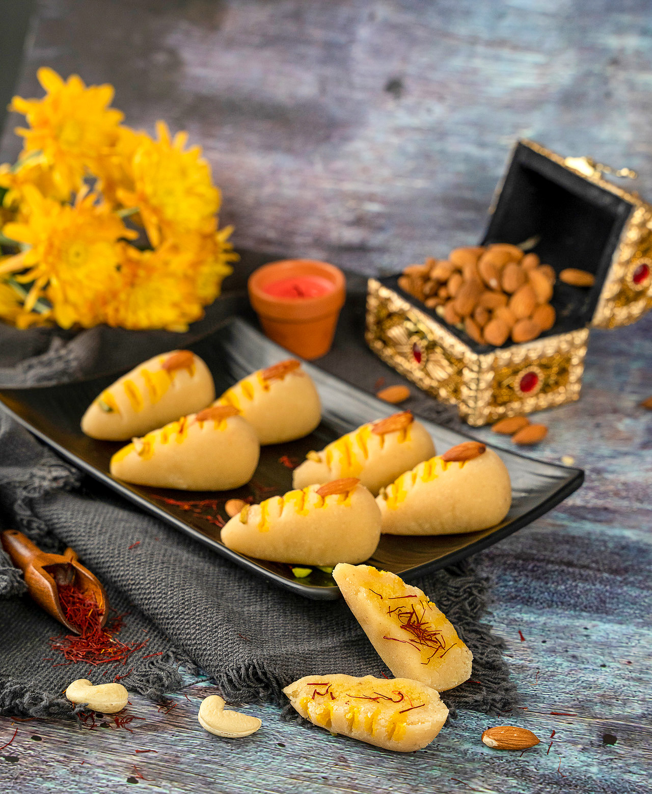 Almond Shells Diwali Mithai Indian Sweets by hOLa Keto Healthy Desserts Dubai Abu Dhabi Sharjah Al Ain Fujairah Ajman UAE 1