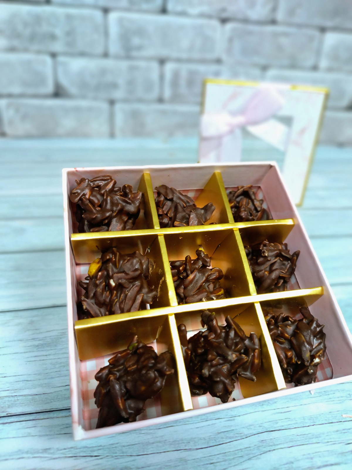 Chocolate Croustillant Box Diwali Mithai Indian Sweets Box by hOLa Keto Healthy Desserts Dubai Abu Dhabi Sharjah Al Ain Fujairah Ajman UAE 1