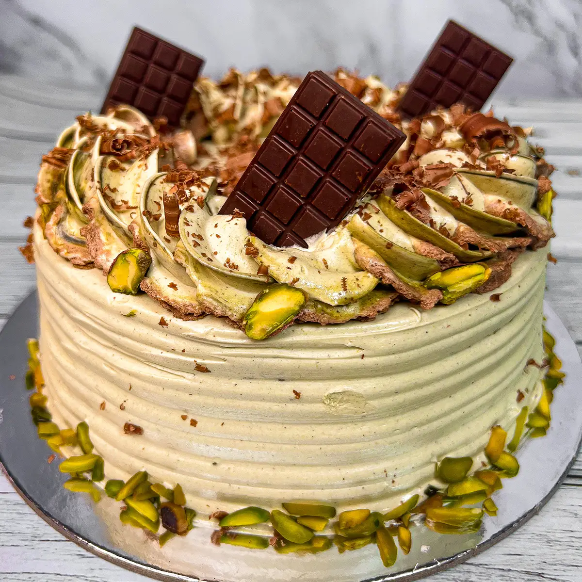 Chocolate Pistachio Cake hOLa Keto Desserts Dubai Abu Dhabi Sharjah Ajman Fujairah Al Ain UAE