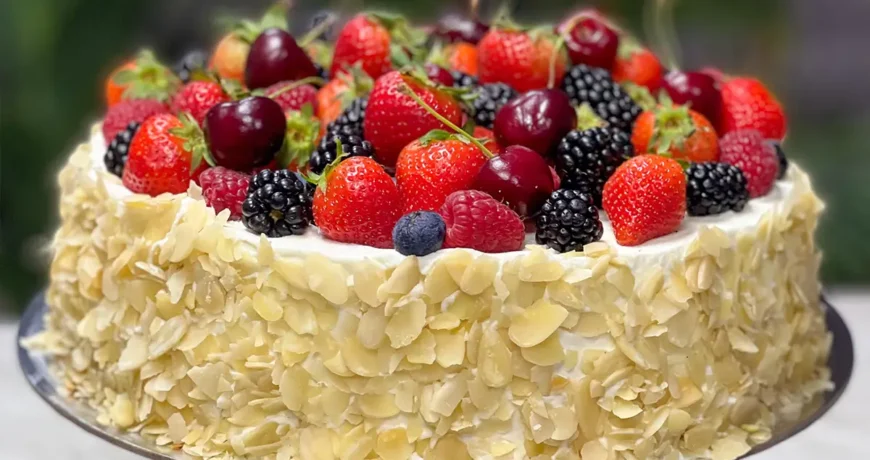 Fruit Fantasy Cake hOLa Keto Desserts Dubai Abu Dhabi Sharjah Ajman Fujairah Al Ain UAE