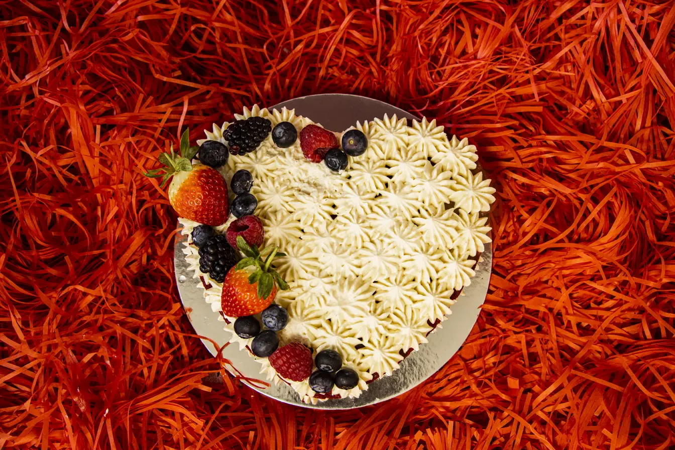 Say with Heart Cake for Valentines Day hola Keto Desserts Dubai Abu Dhabi Sharjah Al Ain Fujairah Ajman UAE